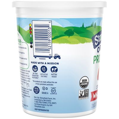 Stonyfield® Organic Strawberry Whole Milk Probiotic Yogurt