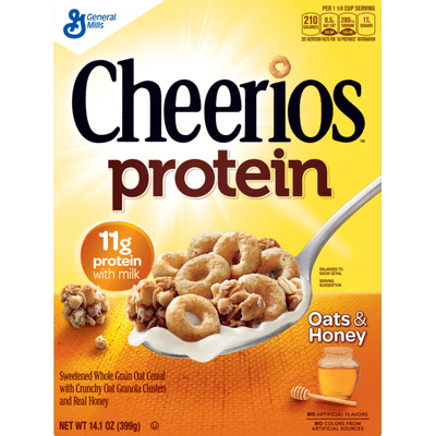 Cheerios Protein Oats And Honey Breakfast Cereal 14 1 Oz Instacart