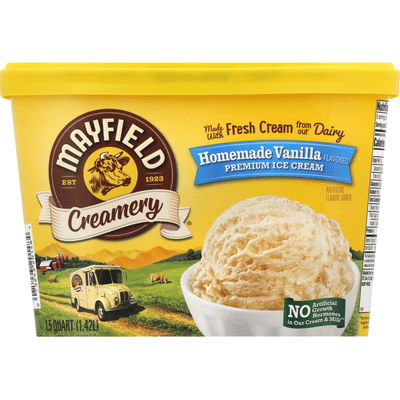 Mayfield Creamery Ice Cream Premium Homemade Vanilla 1 5 Qt Instacart