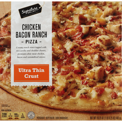 Signature Select Pizza, Ultra Thin Crust, Chicken Bacon Ranch