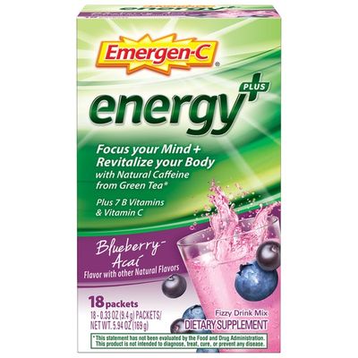 Emergen-C Energy+ Fizzy Drink Mix Blueberry Acai, Energy+ Fizzy Drink Mix Blueberry Acai