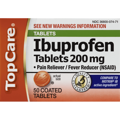 TopCare Ibuprofen, 200 mg, Coated Tablets