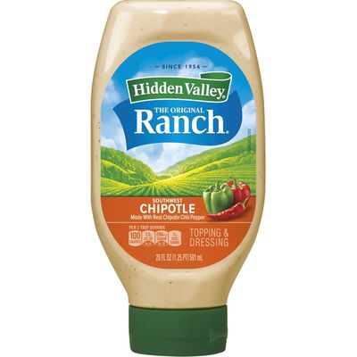 Hidden Valley Easy Squeeze Southwest Chipotle Ranch Salad Dressing & Topping, Gluten Free