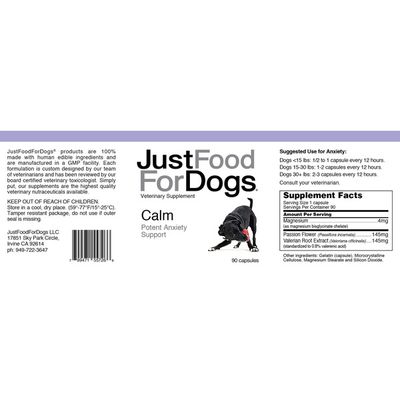 Just Food For Dogs Calm Capsules for Dogs (90 ct) - Instacart