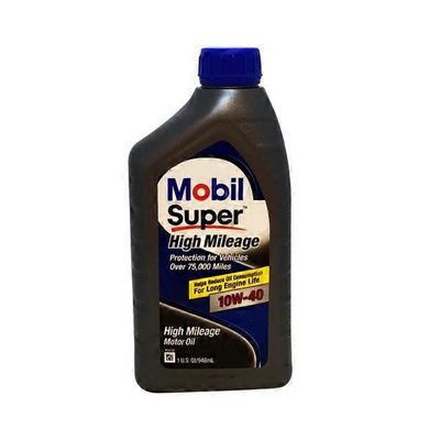 Mobil Super 10W 40 High Mileage Motor Oil