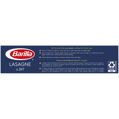 Barilla® Classic Blue Box Oven Pasta Wavy Lasagne