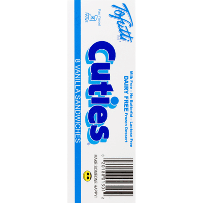 Cuties Tofutti Dairy Free Frozen Dessert Sandwiches Vanilla - 8 CT