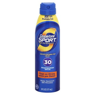 Coppertone Sport High Performance Broad Spectrum SPF 30 Sunscreen Spray