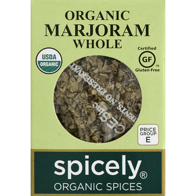 Spicely Organics Marjoram, Whole, Organic