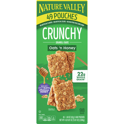 Nature Valley Granola Bars Oats N Honey Crunchy 1 49 Oz Instacart