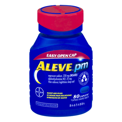 Aleve PM Naproxen Sodium 220mg Caplets Pain Reliever/Nighttime Sleep Aid