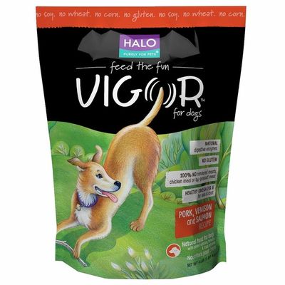Halo Purely for Pets Vigor for Dogs Natural Pork & Salmon Recipe Natural Food for Dogs