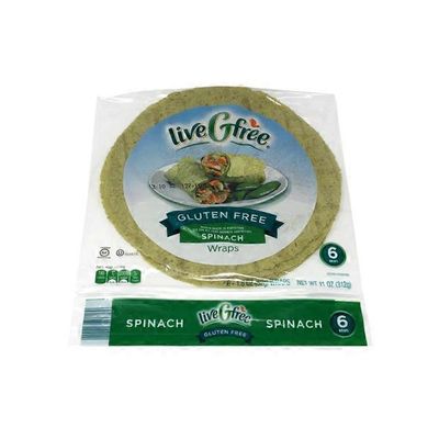 liveGfree Spinach Gluten Free Wraps
