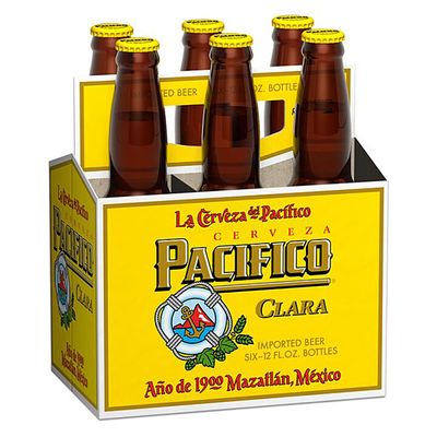 Pacifico Clara Mexican Lager Beer Bottles