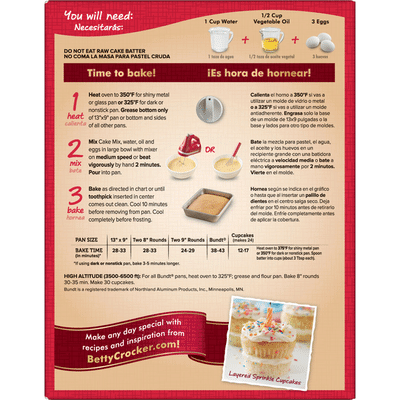 Betty Crocker Super Moist Rainbow Chip Cake Mix