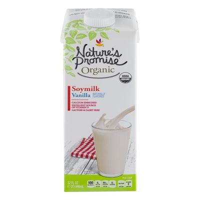 Nature's Promise Organic Soymilk, Vanilla (32 oz) - Instacart