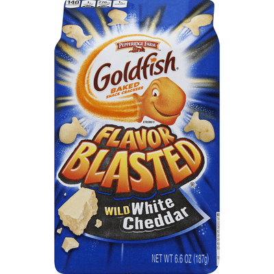 Pepperidge Farm Goldfish Flavor Blasted Cheesy White Cheddar Crackers 6 6 Oz Delivery Or Pickup Near Me Instacart