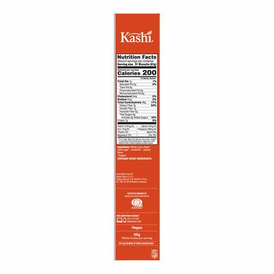 Kellogg's Kashi Breakfast Cereal, Vegan Protein, Organic Fiber Cereal, Cinnamon Harvest