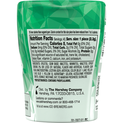 Ice Breakers Gum, Sugar Free, Ice Cubes, Spearmint