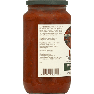 Rao's Homemade Tomato Basil Sauce