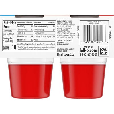 Jell-O Strawberry Sugar Free Ready-to-Eat Gelatin Snacks
