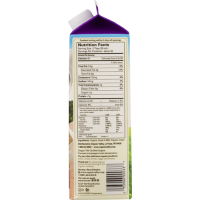 Organic Valley Half & Half