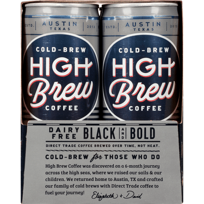 High Brew Coffee Dairy Free Black And Bold Cold Brew 4 Pack 8 Fl Oz Instacart