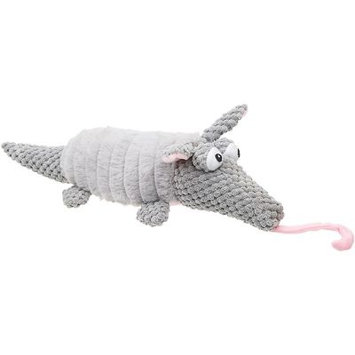 Petco Nubby Gray Armadillo Dog Toy 12" L X 3" W X 5.5" H