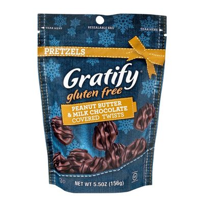 Gratify Gluten Free Pretzels Peanut Butter & Milk Chocolate Covered Twists