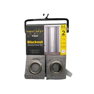 Sundown 26" x 84" Parker Grey Rod Pocket Panel Pair