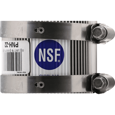 Nsf Coupling, Cast Iron, Plastic, 2 Inch