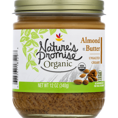 Nature S Promise Almond Butter Unsalted Creamy 12 Oz Delivery Or Pickup Near Me Instacart