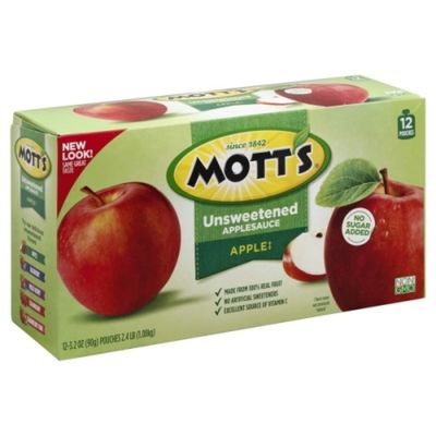 Mott's Unsweetened Applesauce Pouches, Apple