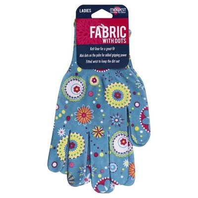 Midwest Gloves, Fabric with Dots, Ladies