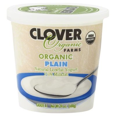 Clover Stornetta Yogurt, Lowfat, Organic, Plain