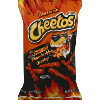 Cheetos Crunch Xxtra Flamin' Hot Cheese Flavored Snacks (9 oz) - Instacart