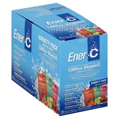 Ener C Effervescent Powdered Drink Mix Vitamin C 1000 Mg Variety Pack 30 Each Instacart