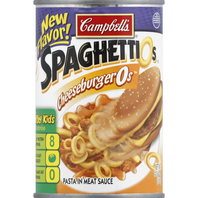 Spaghettios Pasta In Meat Sauce Cheeseburger Os 14 75 Oz Instacart