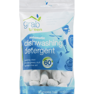 Grab Green Automatic Dishwashing Detergent Pods, Fragrance Free