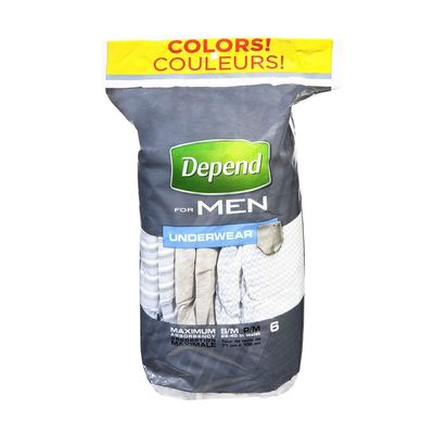 Depend Maximum Absorbency S/M Underwear for Men - 6 CT