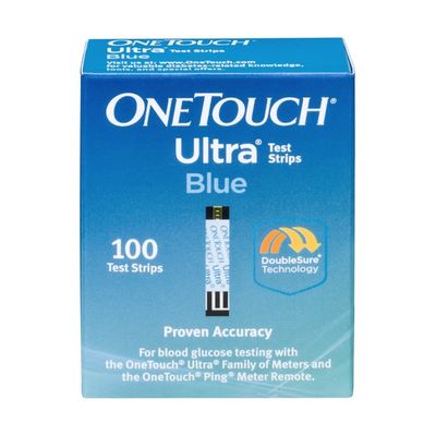 OneTouch Ultra Blood Glucose Test Strips Blue - 100 CT