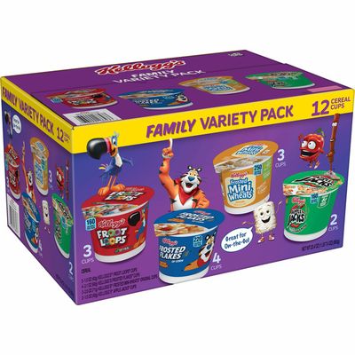 Kellogg S Breakfast Cereal Cups Cereal Cup To Go Family Variety Pack 23 4 Oz Delivery Or Pickup Near Me Instacart