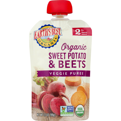 Earth's Best Stage 2 Sweet Potato & Beets Organic Veggie Puree