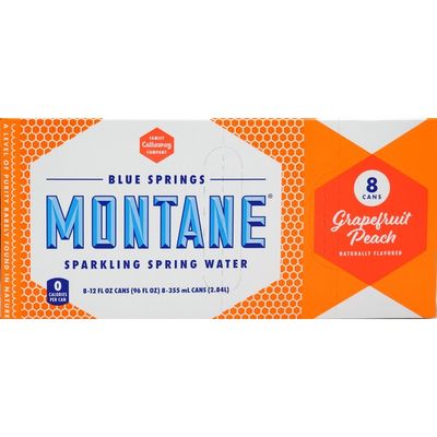 Montane Grapefruit Peach Sparkling Spring Water