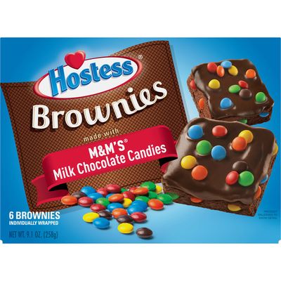 Hostess Brownies made with M&M's