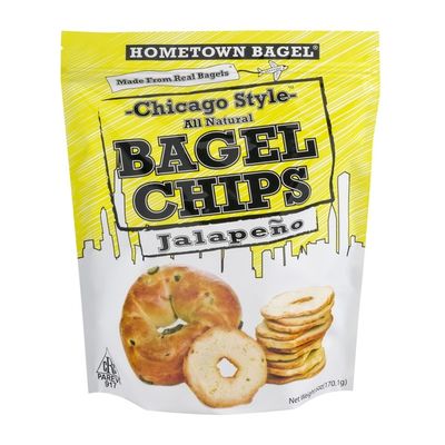Hometown Bagel Chicago Style Bagel Chips Jalapeno