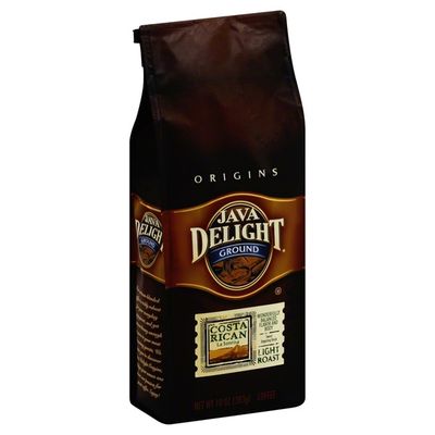 Java Delight Coffee, Ground, Light Roast, Costa Rican