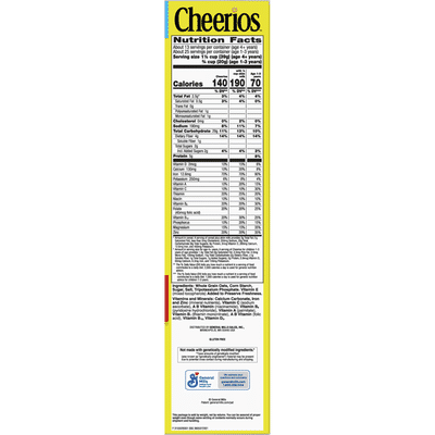 Cheerios Cereal with Whole Grain Oats, Gluten Free