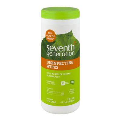 Seventh Generation Disinfecting Multi-surface Wipes Lemongrass Citrus Scent