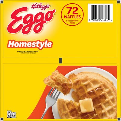 Eggo Frozen Waffles, Frozen Breakfast, Toaster Waffles, Homestyle